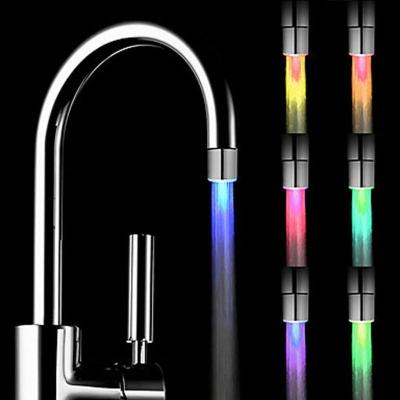 China Modern LED Shower Stream Bathroom Shower Faucet 7 Color Changing LED Light Water Faucet Faucet Heads for sale