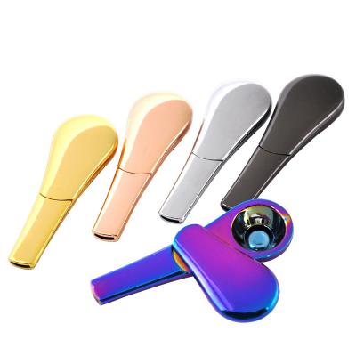 China Removable Metal Tobacco Pipe Smoking Accessories Magnetic Classic Design Spoon Smoking Pipes for sale