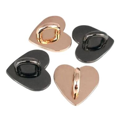 China Chellphone Metal Hook Ring Phone Holder Heart Shaped Finger Flexible Zinc Alloy Mobile Phone for sale