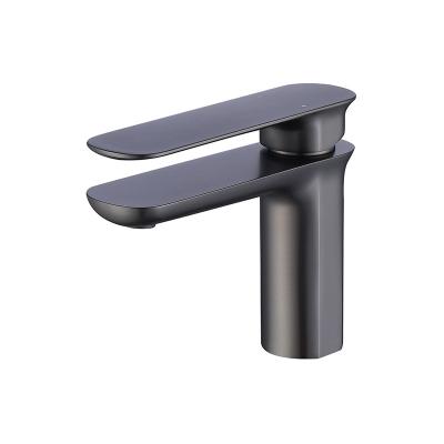 China Hot/Cold Mixer Modern Deck-Mounted Single Handle Tap Bathroom Sanitary Hot Cold Water Mixer Brass  Basin Faucet for sale