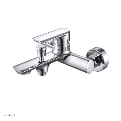 China Without Slide Bar Durable Brass Bath&Shower Mixer Wall Mounted Zinc Handle Bathroom Faucet Shower Head for sale