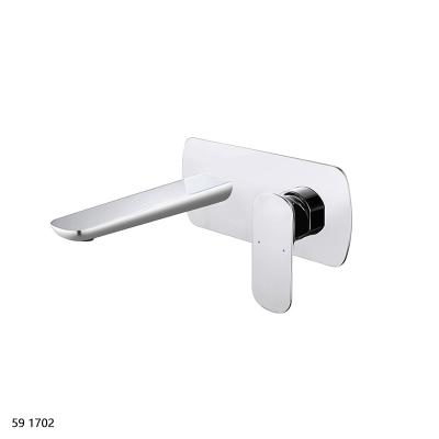 China Hot/Cold Mixer Single Hole Brass Wall Mounted Chrome Bath Mixer Concealed Faucet for Bathroom Basin Tap for sale