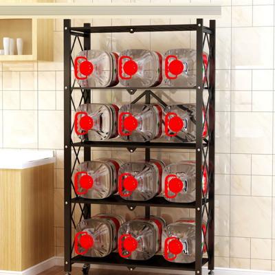 China Sustainable Professional Stainless Steel Storage Racks Four-Layer Multifunctional Rack Without Installation for sale