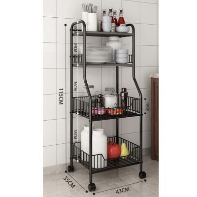 China Sustainable Storage Racks Rolling Utility Floor Storage Rack Organizer for sale