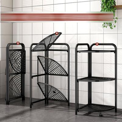 China Good Viable Foldable Shelf Metal Stainless Steel Rack Holder Storage Rack Multifunctional Sale Shelf for sale