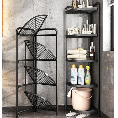 China Quality Kitchen Storage Stable Shelf Installation Free Standing Corner Rack for sale