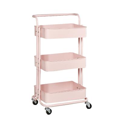 China Sustainable Quality Is Reliable Mobile Storage Laid Rolling Cart Organizer Kitchen Shelves for sale