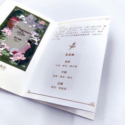 China Low MOQ Hot Stamping OEM Printed Information Folded Booklet Brochure Te koop