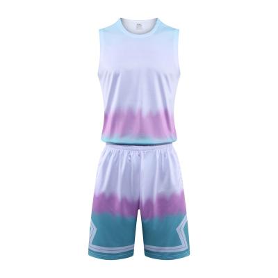 China Wholesale Customized Cheap High Quality Soft Polyester Breathable Men's Basketball Uniform Suit for sale