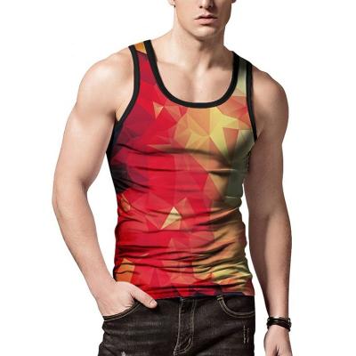 China Viable wholesale sublimation printed breathable tank top for men for sale