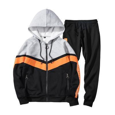 China Breathable Fitted Sweatsuit 2 Piece Hoodie And Pants Set Custom Mens Sport Hoody Jogging Tracksuits for sale