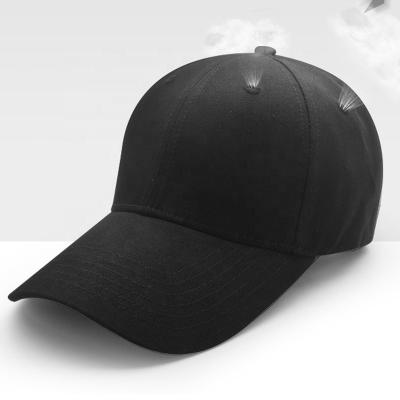 China Wholesale High Quality 100% Cotton Mens Black White Plain Logo Custom Baseball Hats for sale