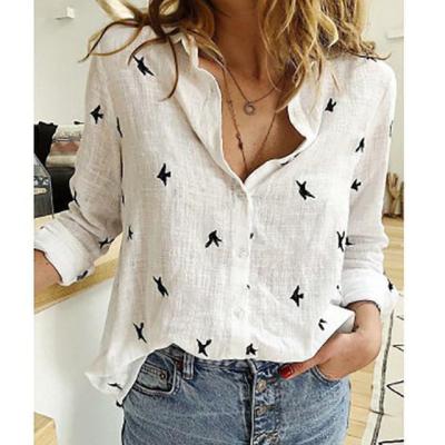 China Yellow White Anti-pilling Leisure Shirts Button Down Blouses Autumn Blusas Mujer De Madame Loose Long Sleeve Lapel Cardigan Oversized Shirt Women Tops for sale