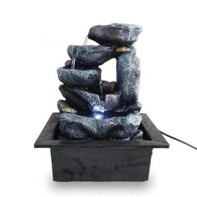 China Occasional indoor fountain water feature rock garden china import ware table decor for home for sale