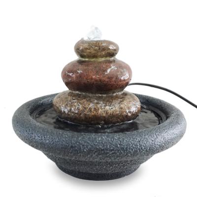 China Asian Indoor Zen Stone Waterfall Resin Home Fountain for sale