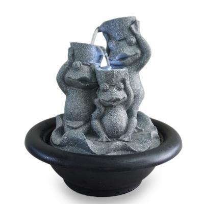 China Craftsman Resin Statue Animal Frogs Water Fountain Home Decor Indoor Pieces for sale