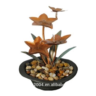 China Contemporary Indoor Fountain Table Home Decorative Metal Water Products for sale