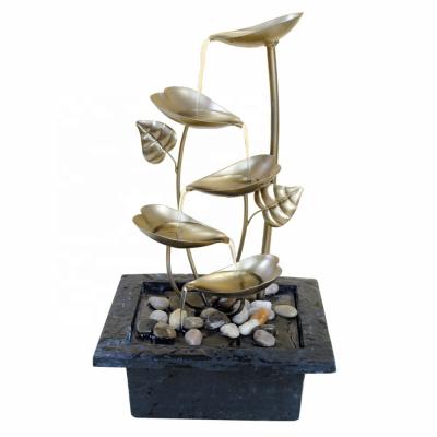 China Art Decor Table Top Metal Craft Water Flowing Fountain Home Indoor Decor for sale