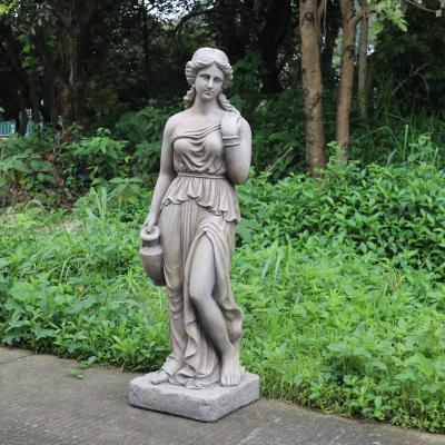 China Traditional Fiberglass Concrete Woman Decoration Greek Garden Statue for sale