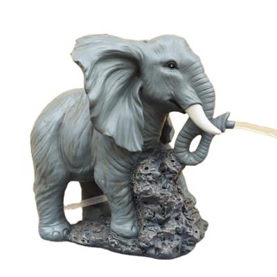 China Traditional Pond Spitter Resin Elephant Fountain Landscaping Garden Animal Statue for sale