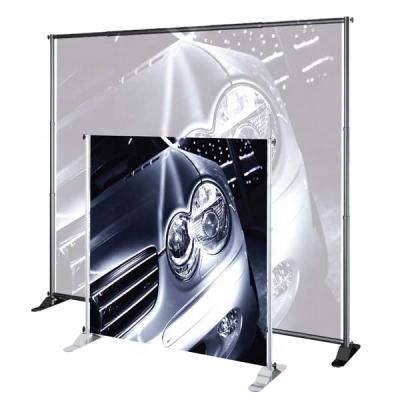 China 8*10ft Thick Tube Trade Show Telescope Display Stand Stage Decoration Backwall Standee 110-240cmW*92-240cmH for sale