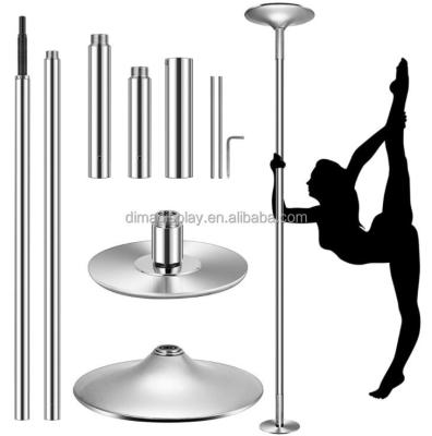 China Portable 45mm Stainless Steel Spinning Dancing Pole Stripper 47.7 x 7.2 x 4.3 inch for sale