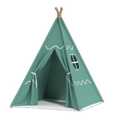 China Soft Toy Indoor House for Girls and Boys Toddlers Kids Bag Toy Canvas Teepee Oem Customized Logo Chevron Style for sale