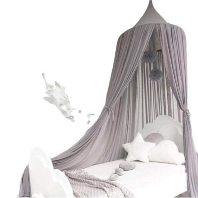 China Folded Colorful Hanging Soft Bed Canopy Cotton Solid Color For Children's Home for sale