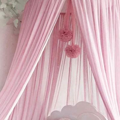 China Folded Colorful Hanging Soft Bed Canopy Cotton Solid Color For Children's Home for sale