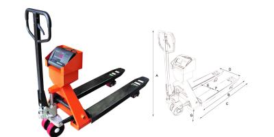 China 2000kg handpalletvrachtwagen, Hydraulische de Pallethefboom van de Slijtageweerstand Te koop