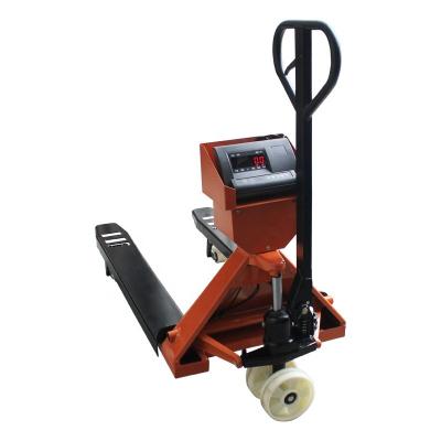 Chine 12E palette étroite Jack Scale Hand Pallet Truck de fourchette de l'indicateur 1/2/3T avec la roue de polyuréthane à vendre