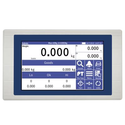 China Indicador de pesaje inteligente electrónico de la pantalla táctil para las escalas de la plataforma/del piso sin la impresora en venta