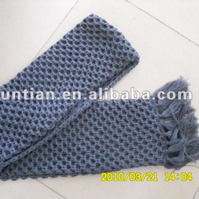 China Women Long Winter Soft Scarf Crochet Knitted Scarf for sale