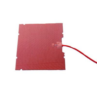 China silicone heater for 3d printer 290* 290*1.5mm 230V 600W silicone cutting heater for sale