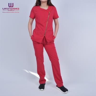 China High Quality FUYI Flex Ultimate Yoga Jogger Pants Stretch Medical Wear Hospital Work Uniform Top+Pant Female Design Scrubs Uniforms Pants for sale