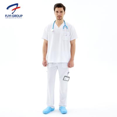 Cina Top+Pant 2021 Wholesales Fashionable Good Quality Hospital Uniform Medical Nursing Scrub Suit For Men in vendita