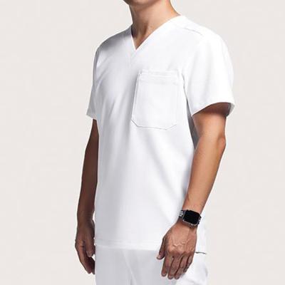 Cina 2021 Medical Top+Pant 2021 Fashionable Good Quality Custom Embroidered Stretch Spandex Hospital Uniform Scrubs Sets For Men in vendita