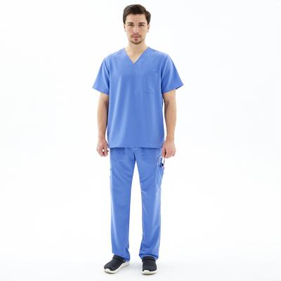 중국 Anti-Wrinkle Customized Logo Hospital Nurse Uniform Set MEN Nurse Clothes Medical Scrub Medical Uniforms 판매용