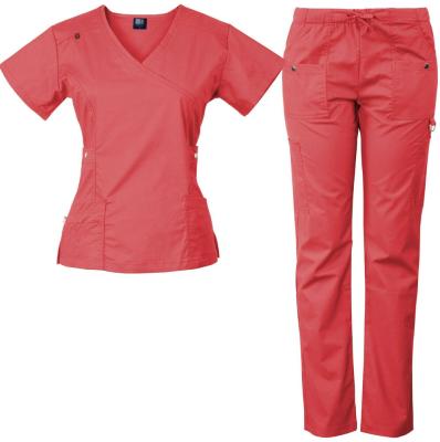 China 2021 Wholesale Fuxin fuyi group designer Anti-wrinkle medical scrubs fashion uniform brand name scrubs nurse costume sets à venda