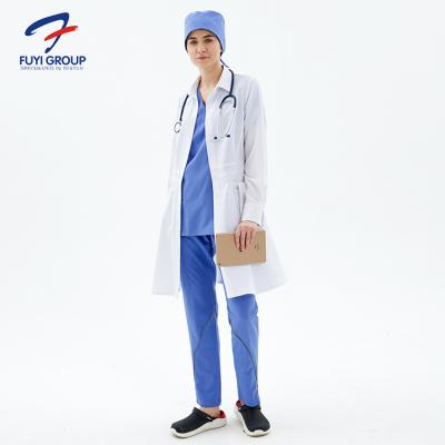 Китай Top+Pant FUYI Group Best Quality Customized Fashionable White Nurse Uniform Medical Uniform Scrub For Work продается