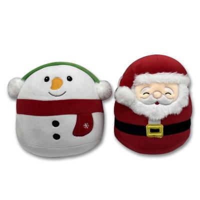 China Santa Christmas Santa Snowman Soft Cushion Plush Spandex Toy Cushion for sale