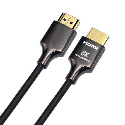 China Zinc Alloy COMPUTER Home Theater Double Shield 48g Gold Plated 8k Fiber Hdmi Cable for sale