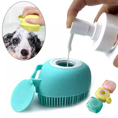 China Sustainable Chinese manufacturer pet brushes pet cleaning dog grooming silicone shower brush for sale