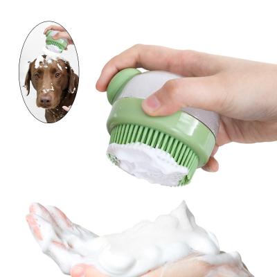 China Stocked Low price of Brand new dog washing brush tool pet cleaning & bathing product dog grooming silicone shower brush for sale