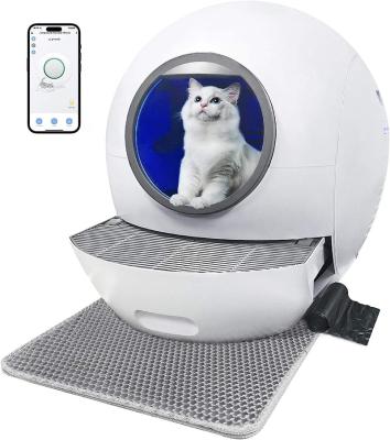 China Sustainable 2023 new products Luxury Enclosed Automatic Cat Litter Toilet toilet semi enclosed cat litter basin Cat Litter Box for sale