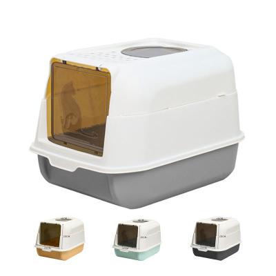 China Plastic Best Selling Drawer-top Cat Litter Box Fully Enclosed Anti-splash Cat Toilet Deodorant Pet Cleaning Litter Box for sale