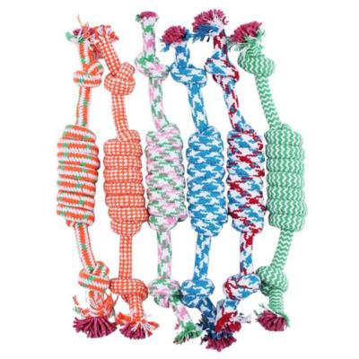 China Stocked Pet Supplies Dog Rope Chewing Toys Outdoor Training Fun Play Cat and Dog Toys Durable Woven Rope Toys for sale