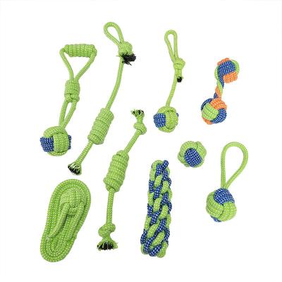 China Stocked China Good pet weaving toy for dogs dog toys rope set from china green interactive pet dog toys for sale