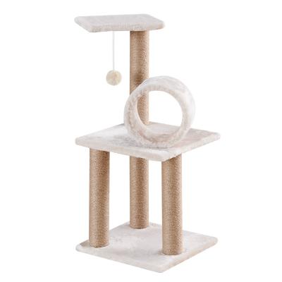 China Stocked Most Trendy customized sisal cat tree tower house cats climbing frame scratcher cardboard scratching post for cat for sale