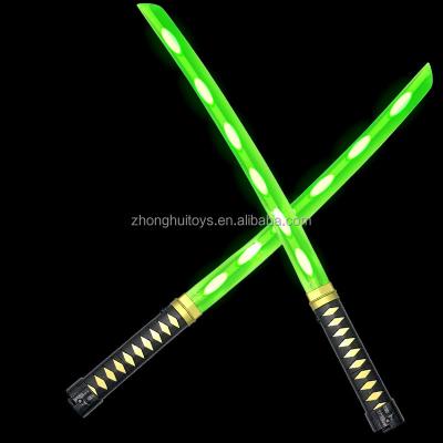 China Good Price Flashing Toys Plastic Light Up Swords Glow Ninja Sword Toy For Cosplay Led Party Supplies for sale